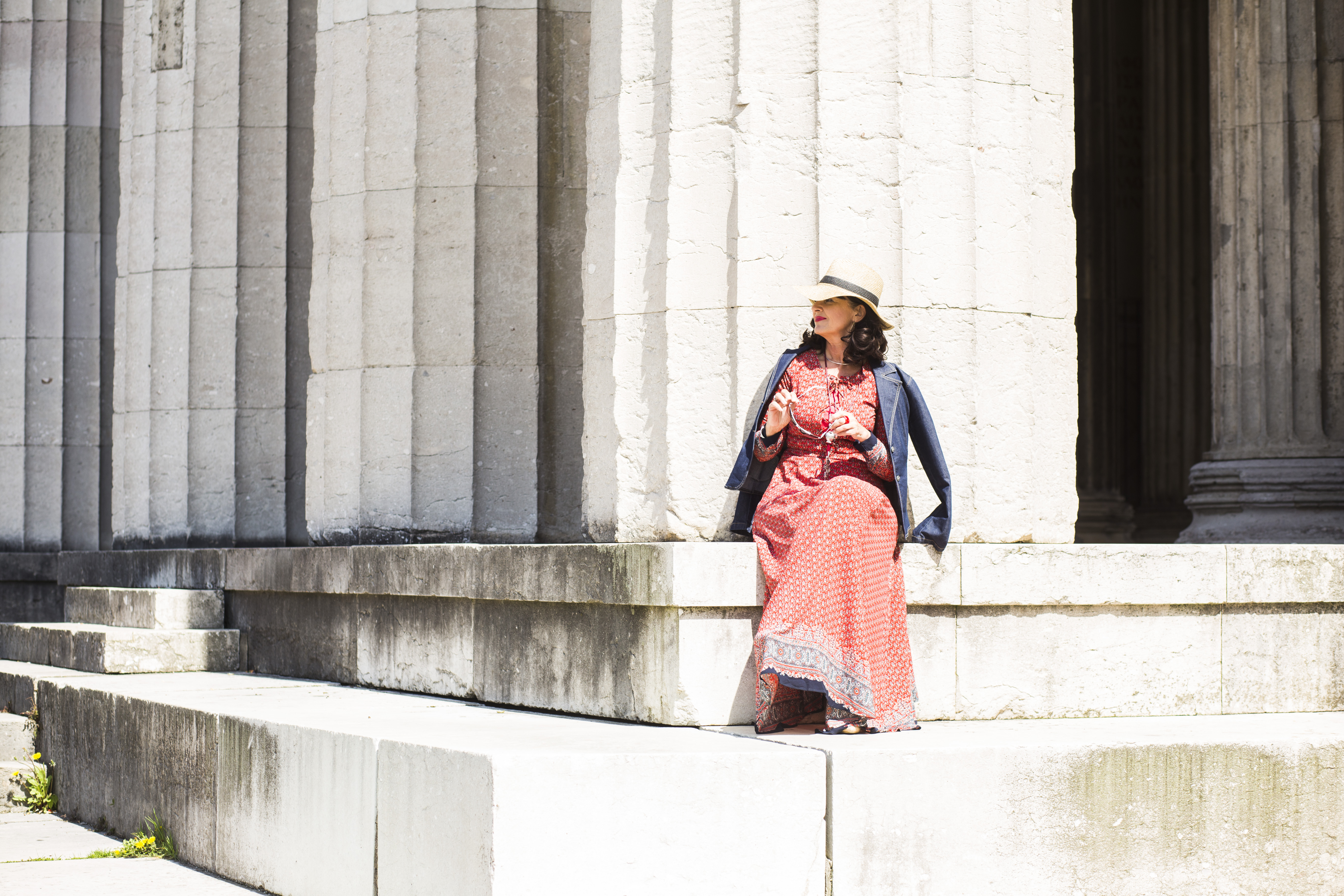 Kleid - Boho-Stil - Säulen
