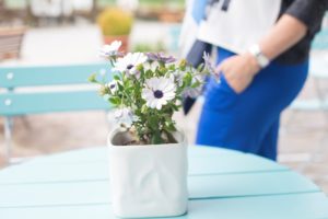 Blauer Hosenanzug - Flower