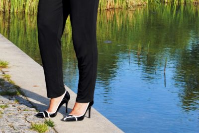 Jumpsuit Black and White Schuhe am See