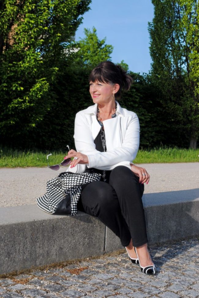 Jumpsuit Black and White am See