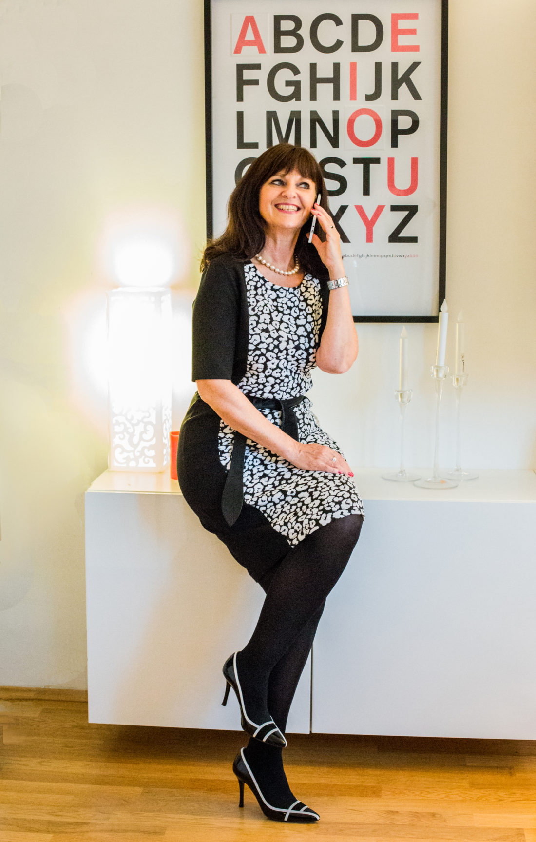 Kleid mit blickdichter Strumpfhose