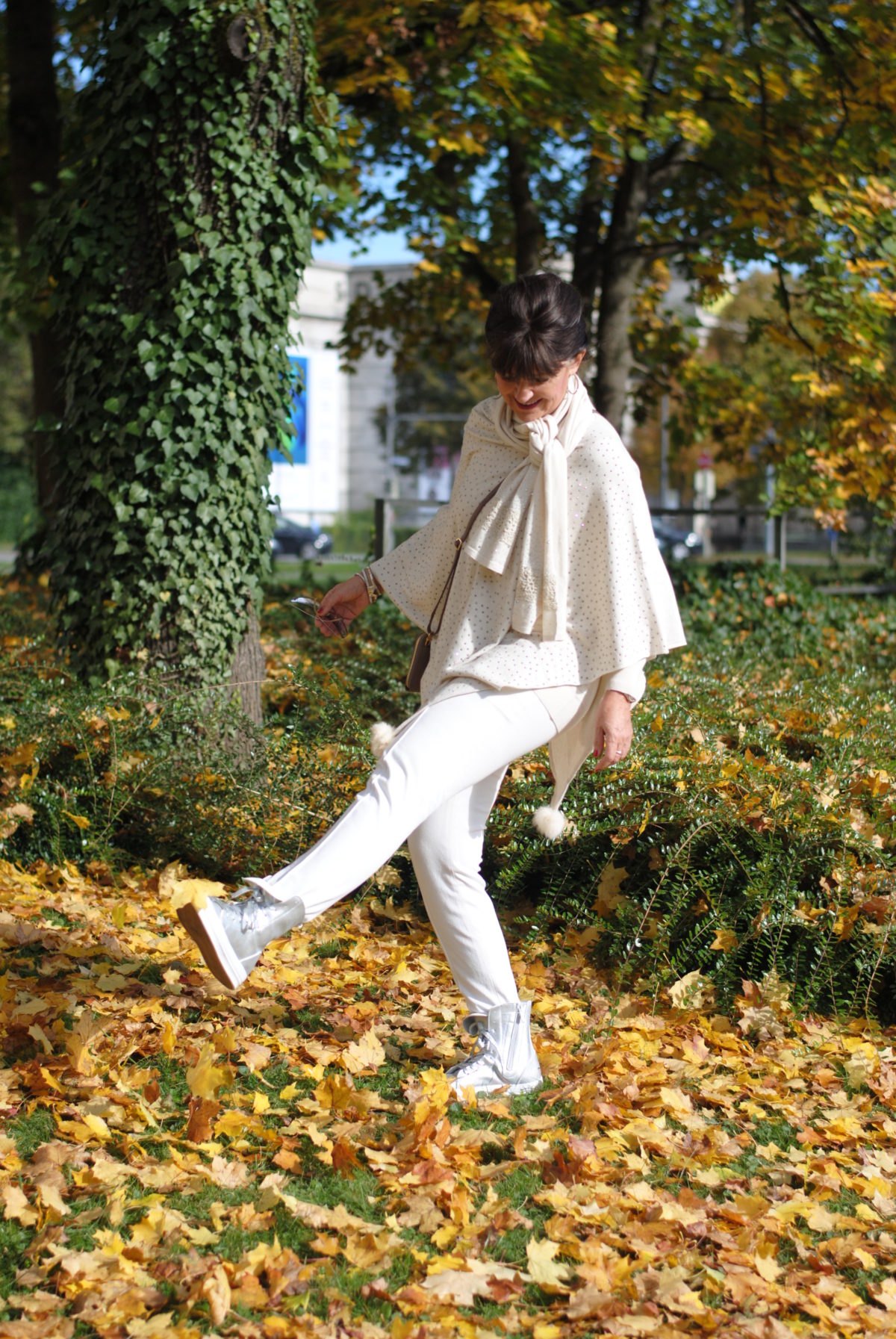 Wollweiß im Herbstlook