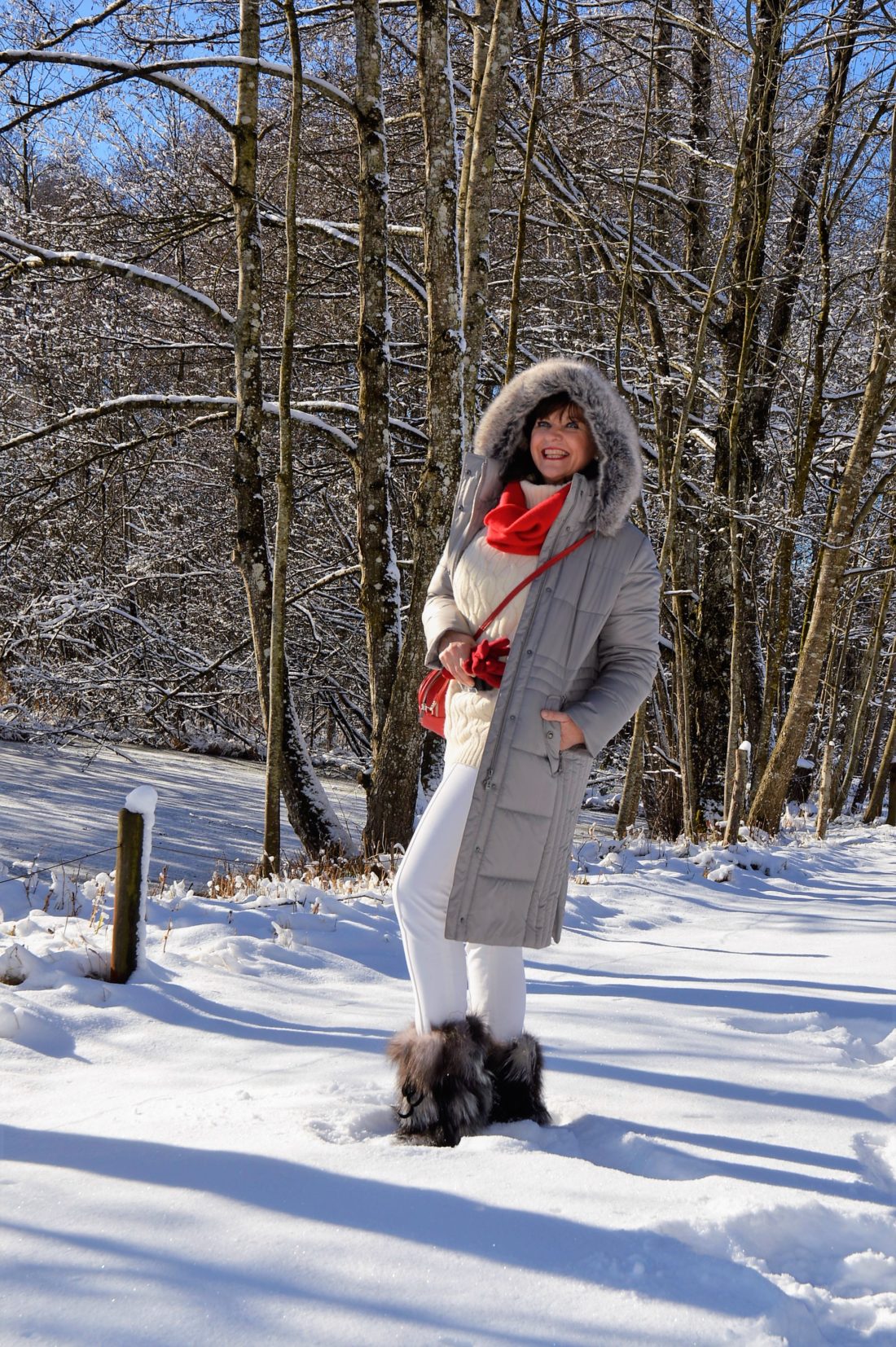 Steppmantel im Schnee