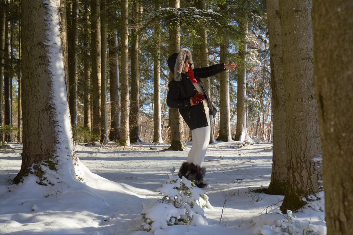 Steppjacke im Winter Wonderland