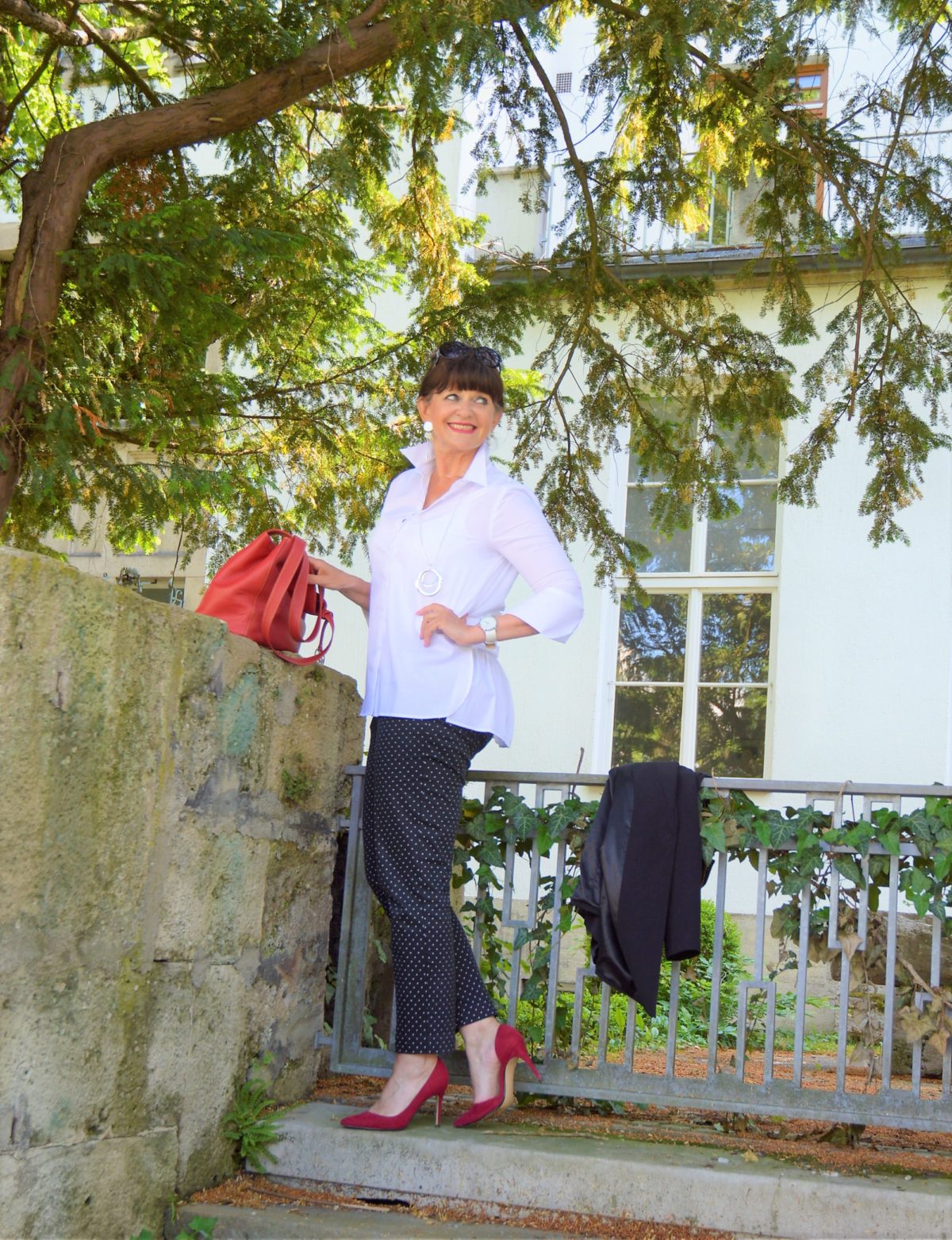 weiße Bluse Business Look