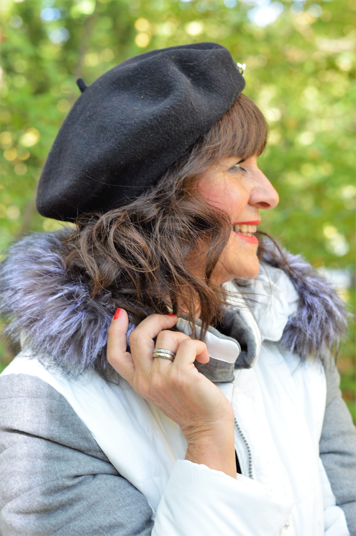 Kopfbedeckung Barett