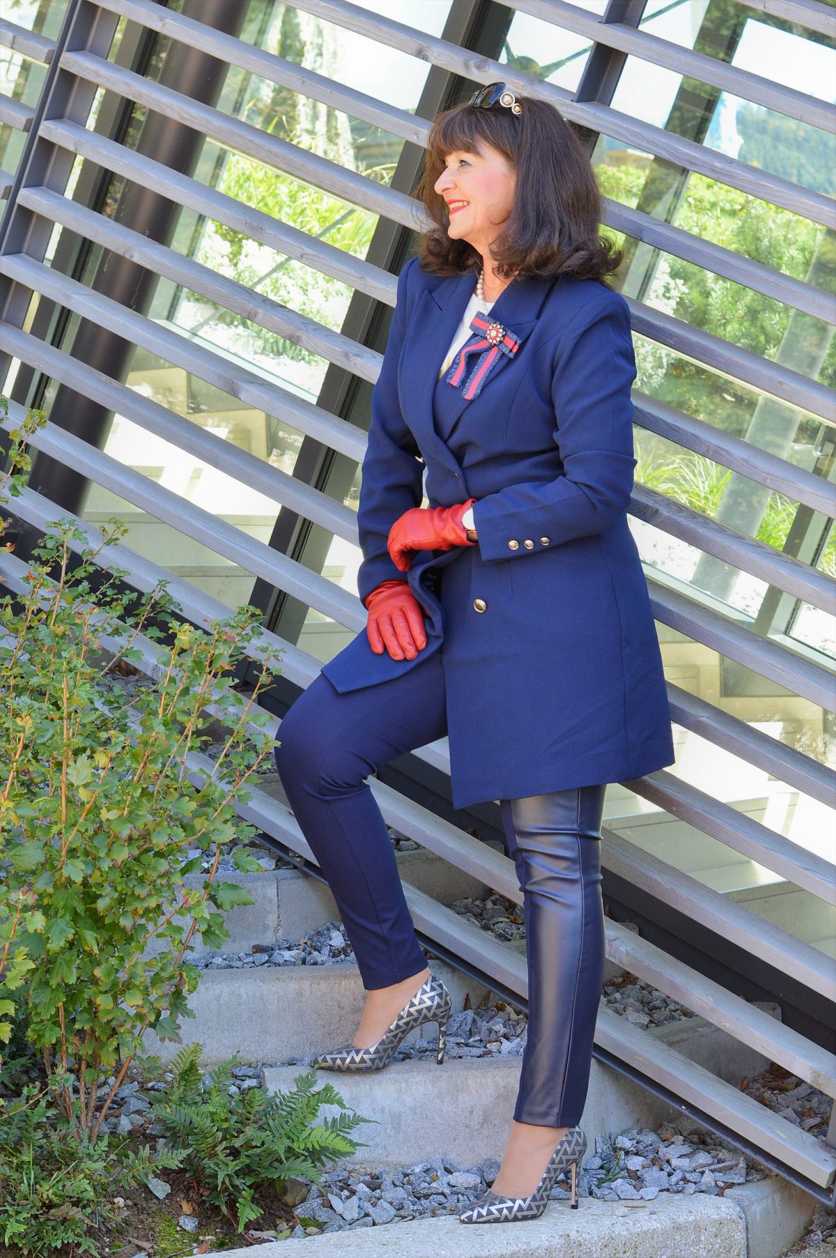 Übergangsmantel Blau