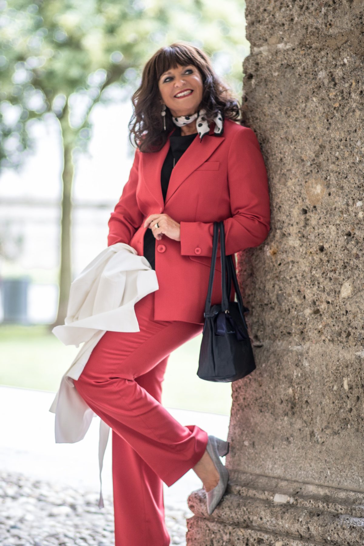 Business Look Hosenanzug rot