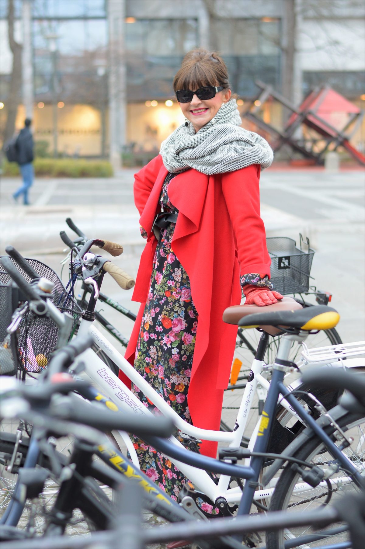 Maxikleid, Fahrrad, Erlangen