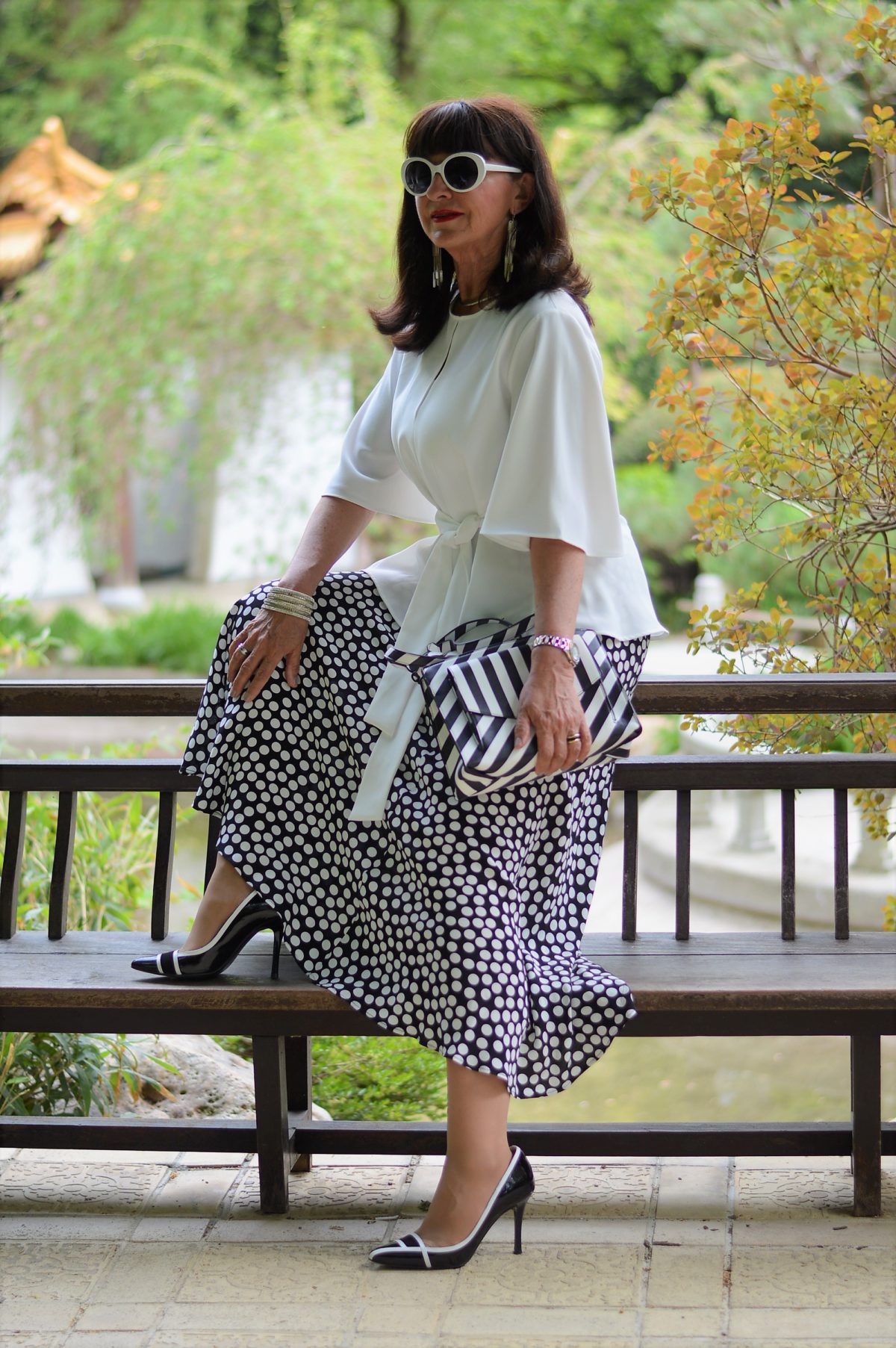 7 Looks für 7 Tage Rock mit Polka Dots