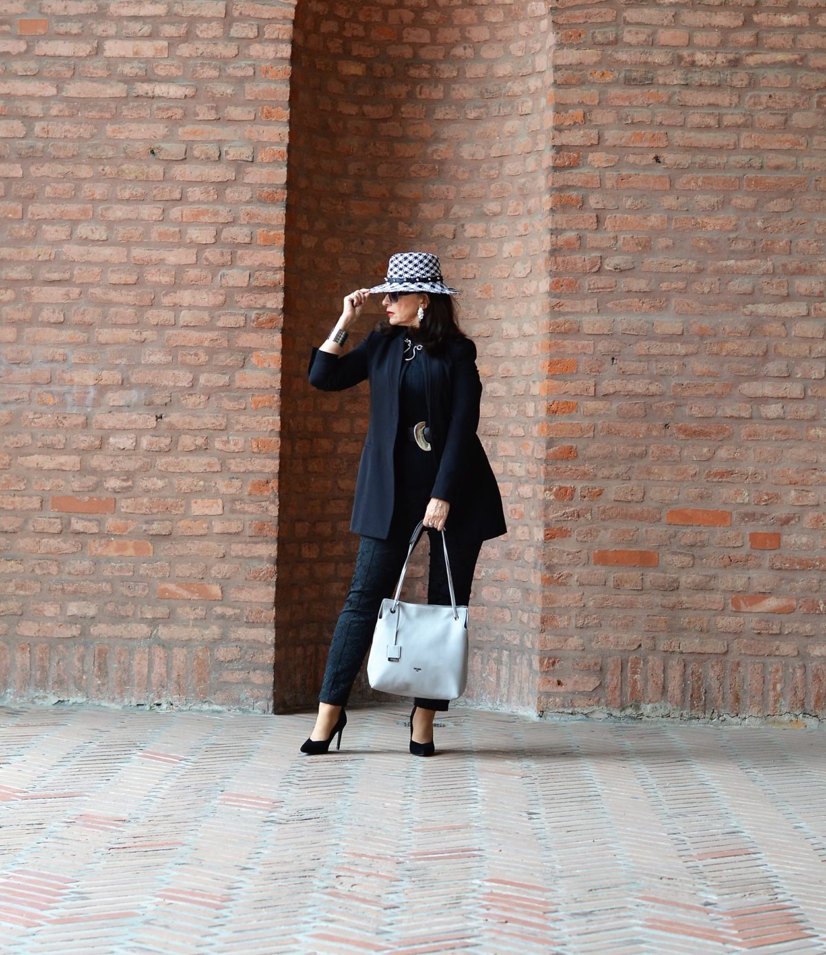 Hut in Schwarz weiß