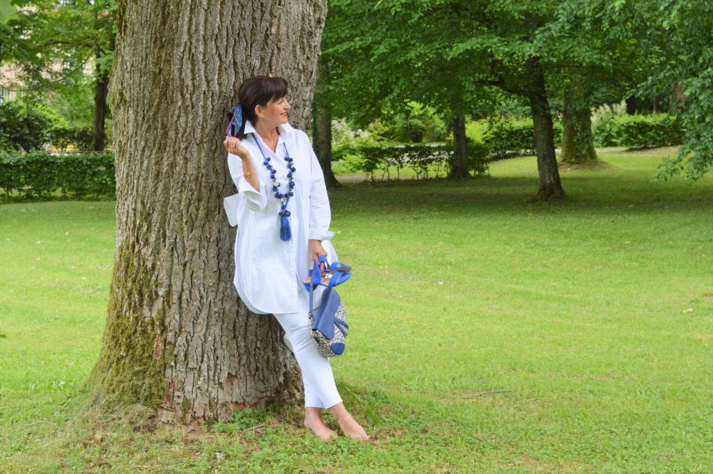 Ganz in weiß Spanx Jeans