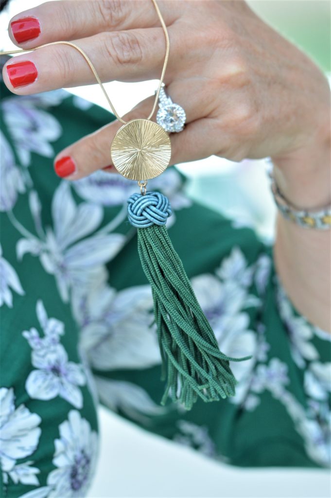 Fransenkette in grün