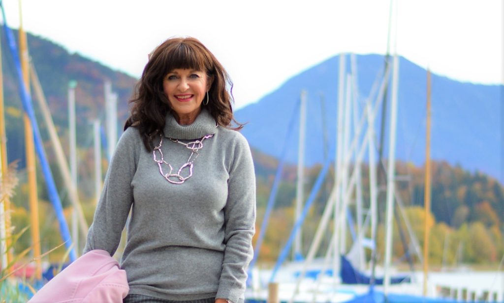 MONA Kaschmirpulli grau