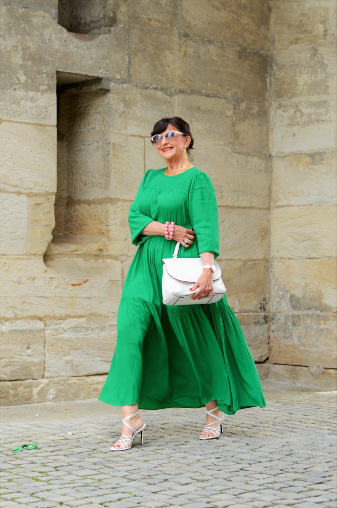 Grünes Maxikleid