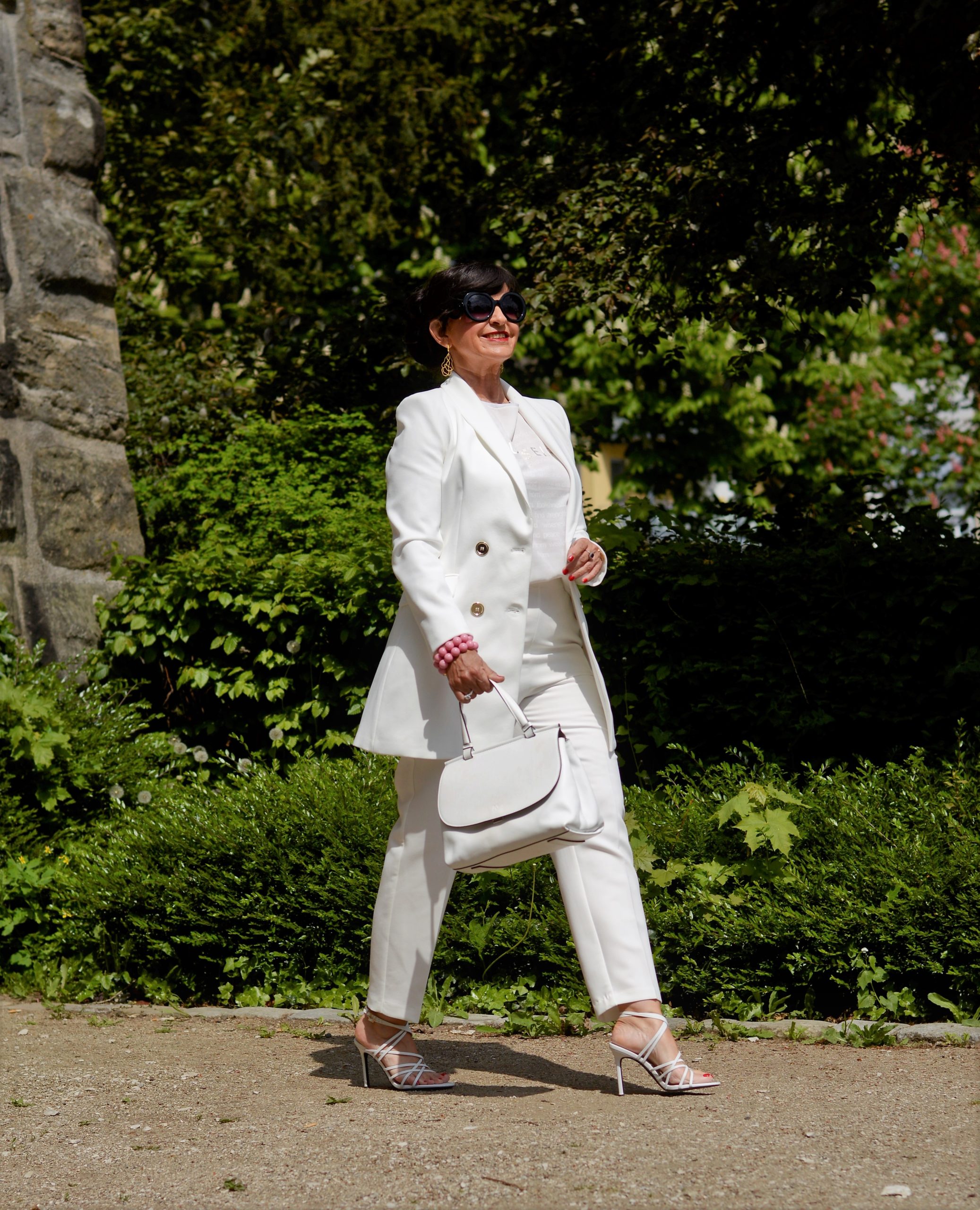 Weißer Hosenanzug Lady 50plus