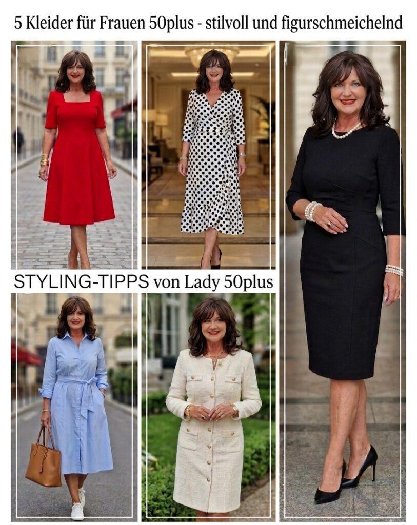 5 Kleider die Frauen 50plus stilvoll aussehen lassen - Lady 50plus